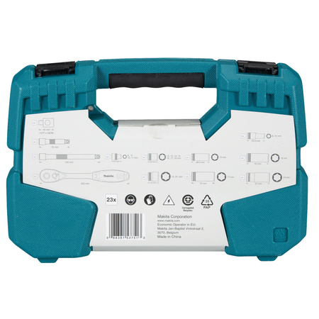 Zestaw nasadek + klucz 3/8" z grzechotką 23szt. Makita B-65573
