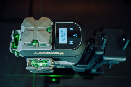 Laser krzyżowy 3D zielony Stalco LLP3DG 