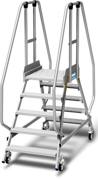 Podest jezdny, z dwustronnym wejściem, powiększoną listwą przypodłogową i wydłużonymi barierkami KRAUSE Stabilo 3,20m 2x5