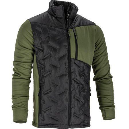 Bluza ocieplana pikowana Lahti Pro zielono-czarna, rozmiar S