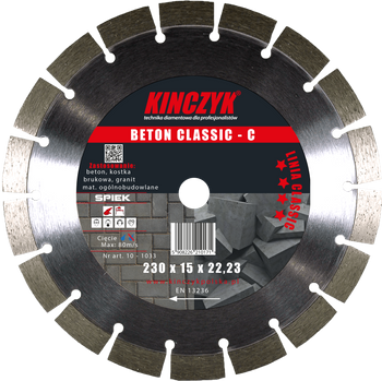 Kinczyk 11-1031 Tarcza diamentowa TURBO CLASSIC - C 125mm x 22.23