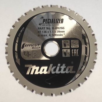 Tarcza tnąca Makita B-69266 do metalu 136x20mm 30Z