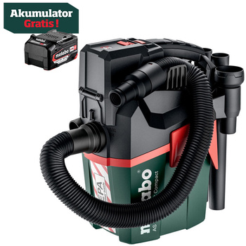 Odkurzacz akumulatorowy Metabo AS 18 HEPA PC Compact (602029850)