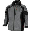 Kurtka z kapturem SoftShell odblaskowa Lahti Pro szaro-czarna, rozmiar 2XL