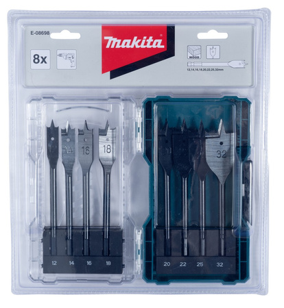 Zestaw wierteł łopatkowych, 8 elementów Makita E-08698