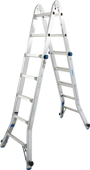 Drabina przegubowa teleskopowa z 4 regulowanymi nogami KRAUSE Stabilo 6,05m 4x5