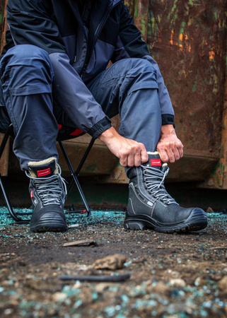 Trzewiki robocze ocieplane skóra wysokie S3 Lahti Pro czarne, rozmiar 44