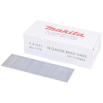 Gwoździe szpilki 18GA 40mm do gwoździarek 5000szt. Makita F-31931