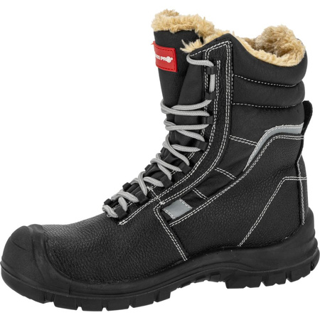 Trzewiki robocze ocieplane skóra wysokie S3 Lahti Pro czarne, rozmiar 44