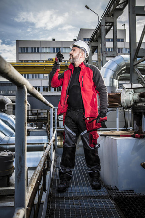 Bluza robocza polarowa zapinana Lahti Pro czerwona, rozmiar M