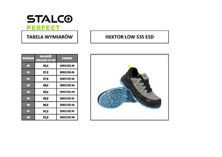 Buty robocze Stalco Hektor Low S3S ESD, rozmiar 41