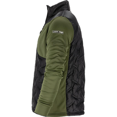 Bluza ocieplana pikowana Lahti Pro zielono-czarna, rozmiar XL