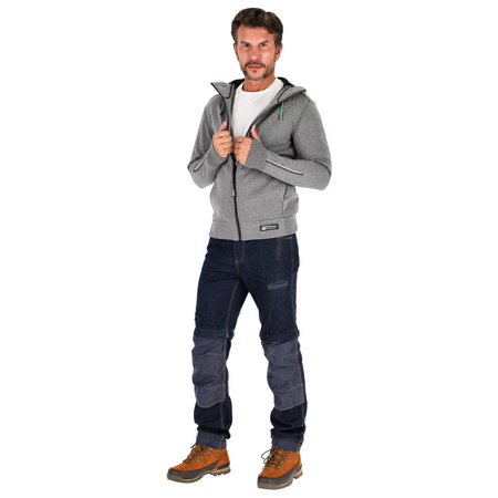 Bluza męska z kapturem Stalco Spartan szary, rozmiar 3XL