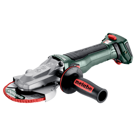 Akumulatorowa szlifierka kątowa z płaską głowicą Metabo WVBF 18 LT BL 11-125 Quick (601307840)