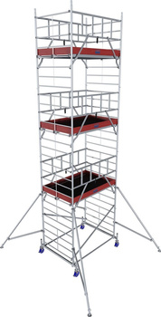 Aluminiowe rusztowanie jezdne o poszerzonej konstrukcji KRAUSE Monto ProTecXXL 6,30m 8,30m