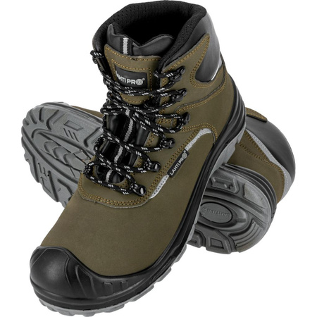 Trzewiki robocze nubukowe SRC S3 Lahti Pro zielono - czarne, rozmiar 41