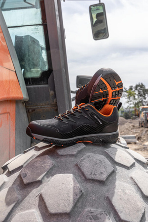 Półbuty robocze S1P SRC podnosek stalowy Lahti Pro czarno-pomarańczowe, rozmiar 41