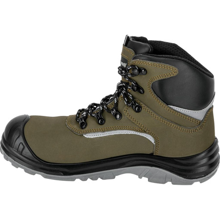 Trzewiki robocze nubukowe SRC S3 Lahti Pro zielono - czarne, rozmiar 45