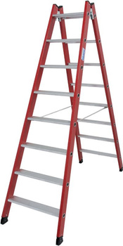 Drabina dwustronna z tworzywa sztucznego ze stopniami KRAUSE Stabilo 3,30m 2x8