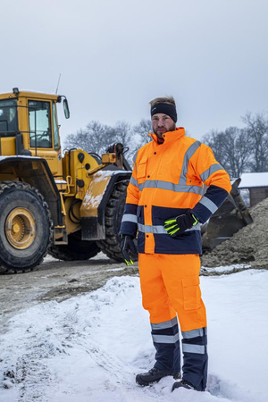 Kurtka ostrzegawcza zimowa ocieplana Lahti Pro pomarańczowa, rozmiar 2XL