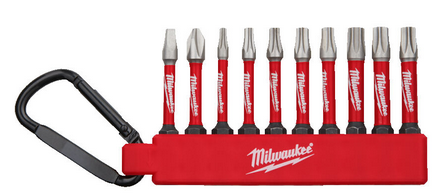 Zestaw bitów udarowych SHOCKWAVE brelok 10 elementów Milwaukee 4932492939