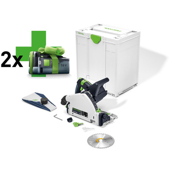 FESTOOL Zagłębiarka akumulatorowa TSC 55 KEB-Basic-5,0 2 Akumulatory GRATIS