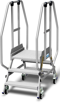 Podest jezdny, z dwustronnym wejściem, powiększoną listwą przypodłogową i wydłużonymi barierkami KRAUSE Stabilo 2,70m 2x3