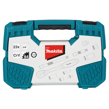 Zestaw nasadek + klucz 3/8" z grzechotką 23szt. Makita B-65573