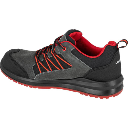 Półbuty robocze zamszowe z podnoskiem kompozytowym ESD S1 SRC Lahti Pro grafitowo-czerwone, rozmiar 40