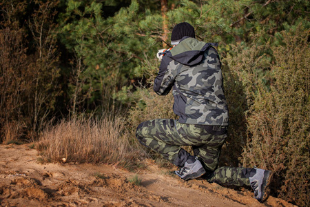 Kurtka SoftShell z kapturem Lahti Pro moro, rozmiar 3XL