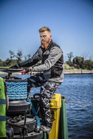 Półbuty robocze z podnoskiem stalowym S1P SRA Lahti Pro szaro-czerwone, rozmiar 42