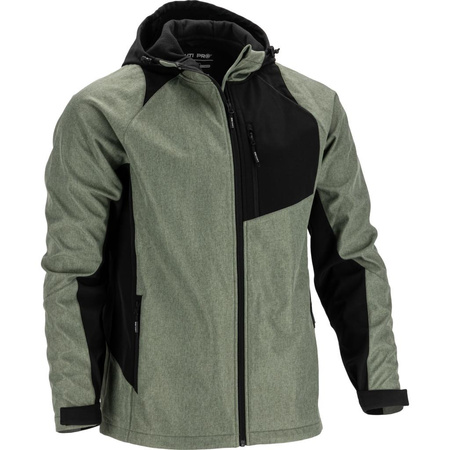 Kurtka Soft-shell z kapturem L4095004 Lahti Pro zielono-czarna, rozmiar XL