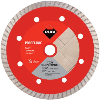 Tarcza diamentowa Rubi TCR 180 Superpro do gresu porcelanowego