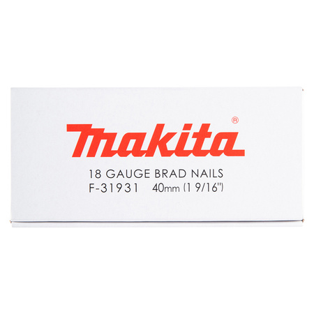 Gwoździe szpilki 18GA 40mm do gwoździarek 5000szt. Makita F-31931