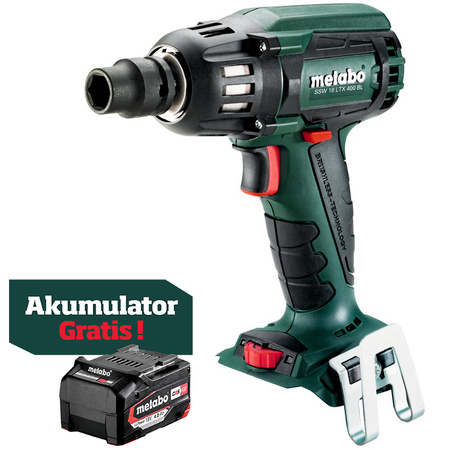 Klucz udarowy akumulatorowy Metabo SSW 18 LTX 400 BL (602205890)