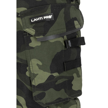 Spodnie bojówki ze wzmocnieniem Lahti Pro moro, rozmiar XL