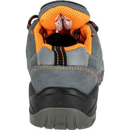 Półbuty robocze zamszowe z podnoskiem kompozytowym S1P SRC Lahti Pro szaro-pomarańczowe, rozmiar 39