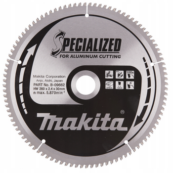 Tarcza tnąca Makita B-33336 Specialized Aluminium 260x30mm 100Z