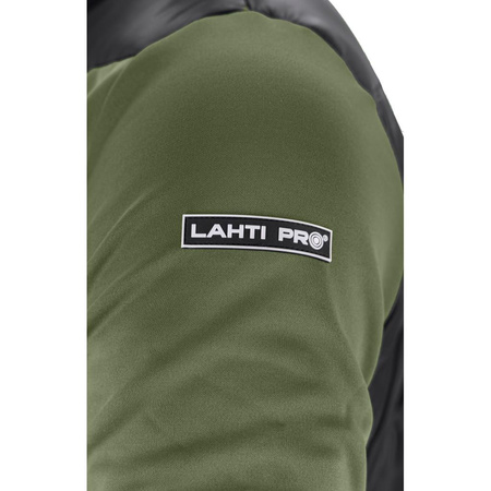 Bluza ocieplana pikowana Lahti Pro zielono-czarna, rozmiar XL