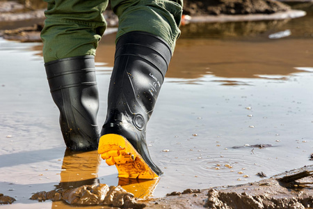 Kalosze ochronne wysokie bez podnoska Lahti Pro czarne, rozmiar 45