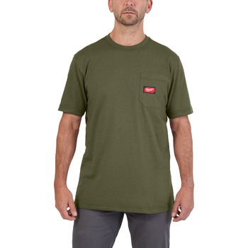 Koszulka Miilwaukee T-shirt z kieszonką z krótkim rękawem rozm. S (Zielony) (4932493018)