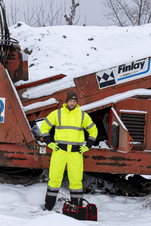 Spodnie odblaskowe ocieplane L4100206 Lahti Pro żółte, rozmiar 3XL
