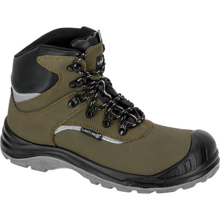 Trzewiki robocze nubukowe SRC S3 Lahti Pro zielono - czarne, rozmiar 43