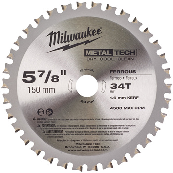 Tarcza pilarska do metalu 150x20x1.6 34Z FMCS Milwaukee 48404080