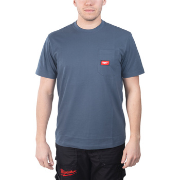 Koszulka Milwaukee T-shirt z kieszonką z krótkim rękawem rozm. S (Niebieski) (4932493013)