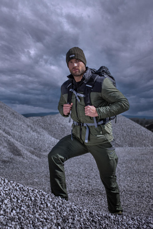 Kurtka zimowa 3w1 z odpinaną podpinką Lahti Pro zielono-czarna, rozmiar L