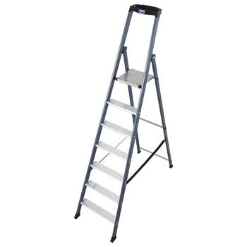 Drabina wolnostojąca ze stopniami, anodowana SePro S KRAUSE Monto 3,50m 1x7