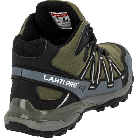 Buty robocze bez podnoska L3012047 Lahti Pro zielono-czarno-szare, rozmiar 47