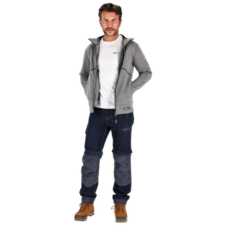 Bluza męska z kapturem Stalco Spartan szary, rozmiar M