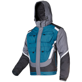 Kurtka zimowa ocieplana z odblaskami 2w1 odpinane rękawy bezrękawnik Lahti Pro, rozmiar M